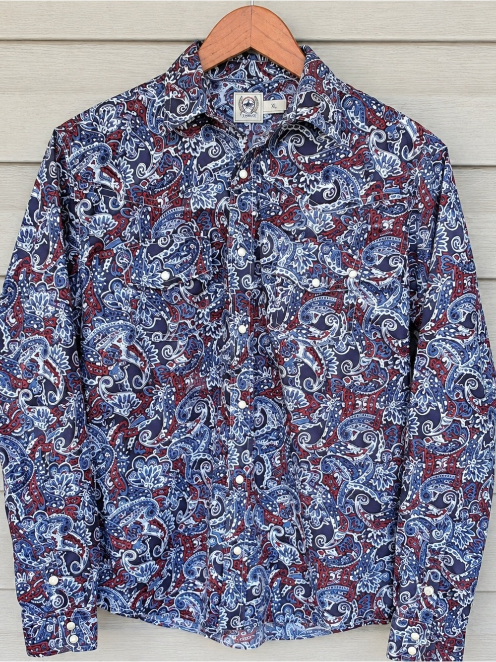 Cinch Boys Paisley Pearl Snap Western Shirt XL
